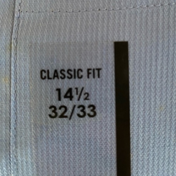 Men’s VAN HEUSEN Classic Fit French Blue Button Up Dress Shirt Size 14 1/2 NWT - Picture 7 of 9